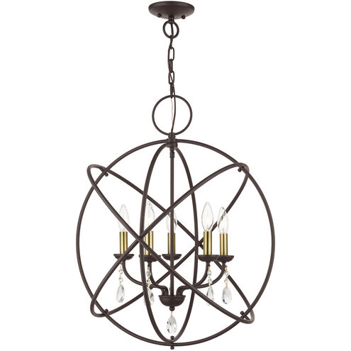 Aria 5 Light 24 inch Bronze Chandelier Ceiling Light