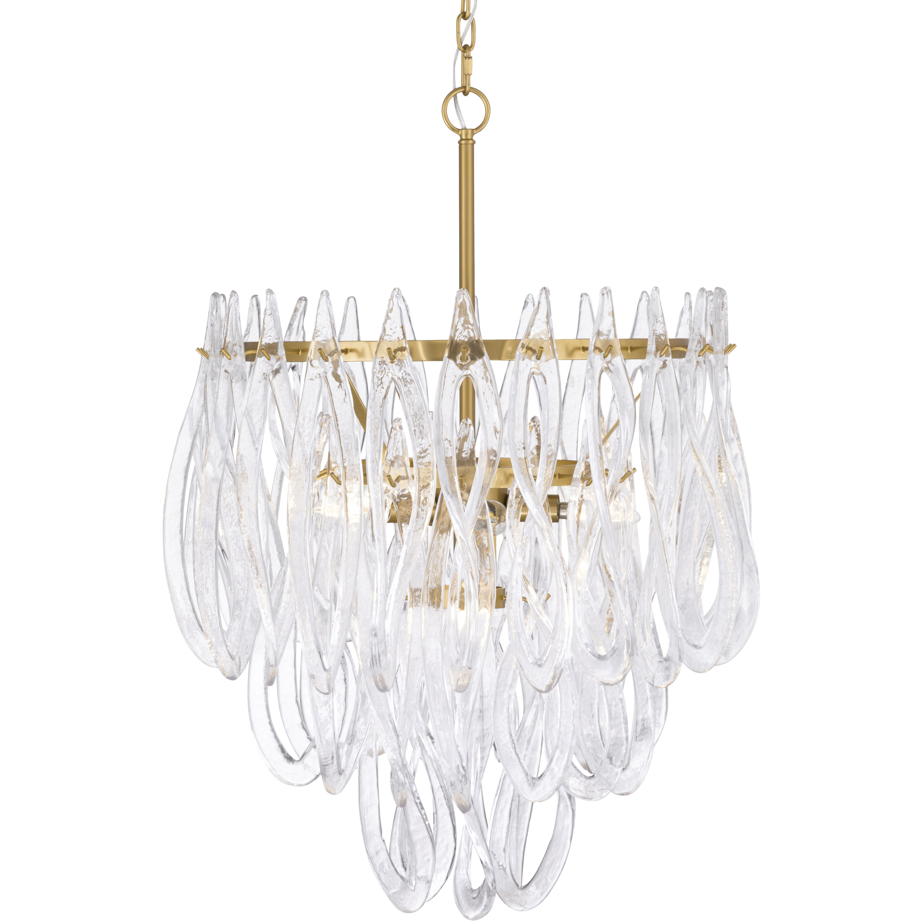 Glassara 6 Light 23 inch Legacy Brass Pendant Ceiling Light
