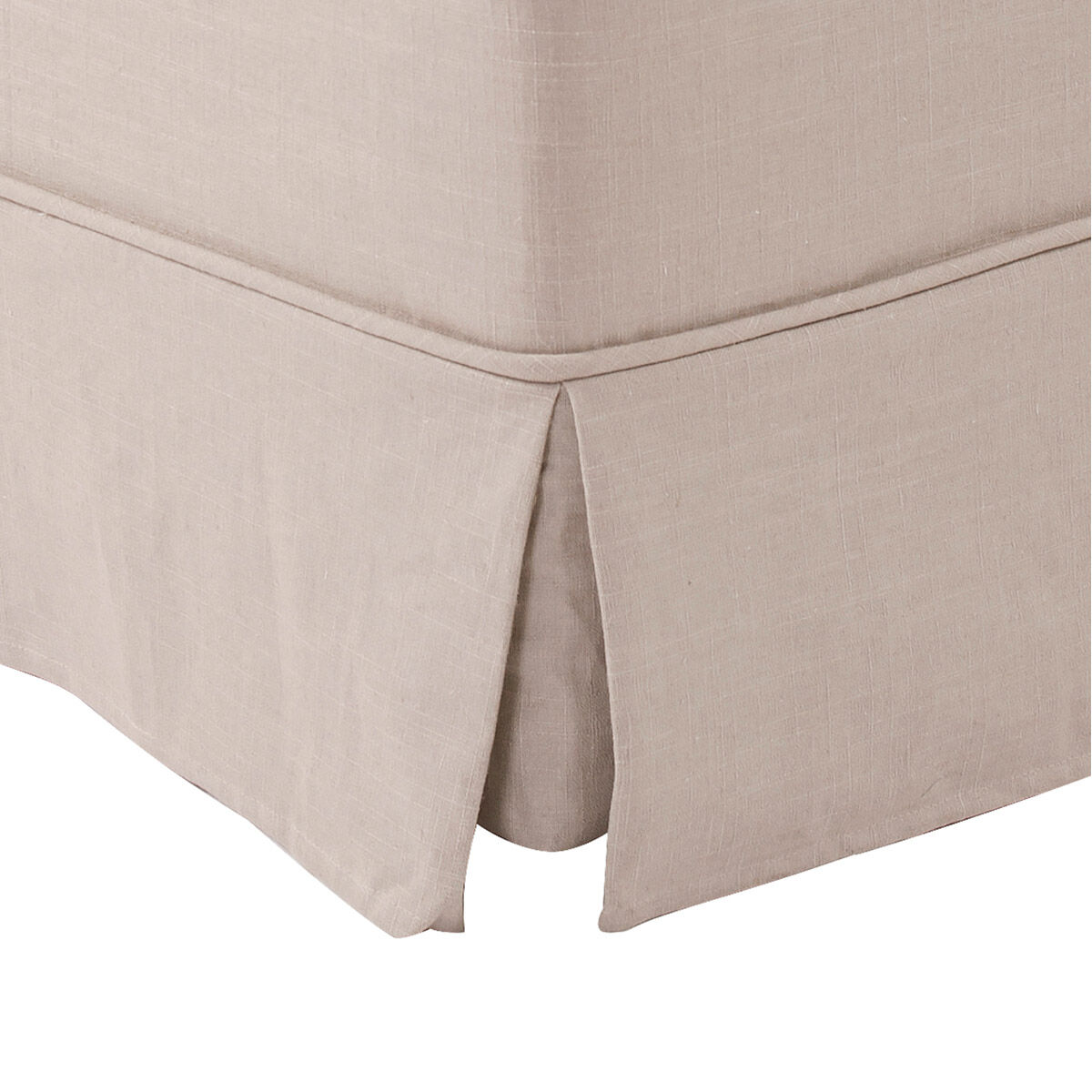 Universal Linen Slub Natural Bench with Slipcover