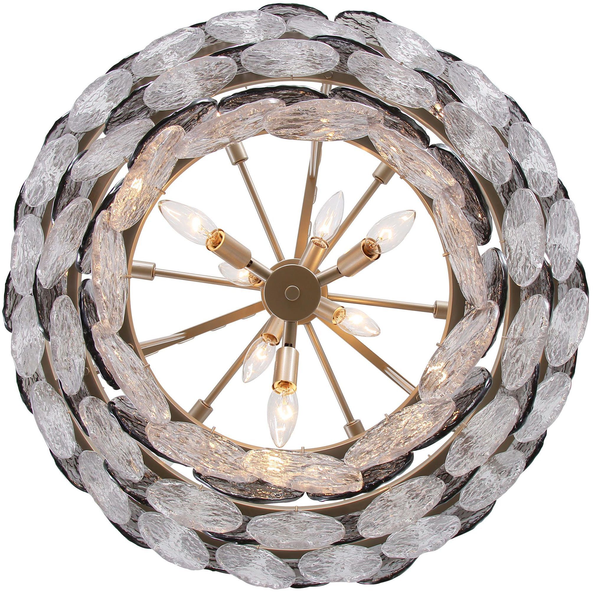 Yep Cascada Pendant Ceiling Light in Smoke Plated Glass, 3 Tier