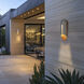 Clog LED 16 inch Beige Travertine and Aged Brass Outdoor Wall Lighting in 2700K