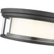 Willow 3 Light 16 inch Bronze Flush Mount Ceiling Light