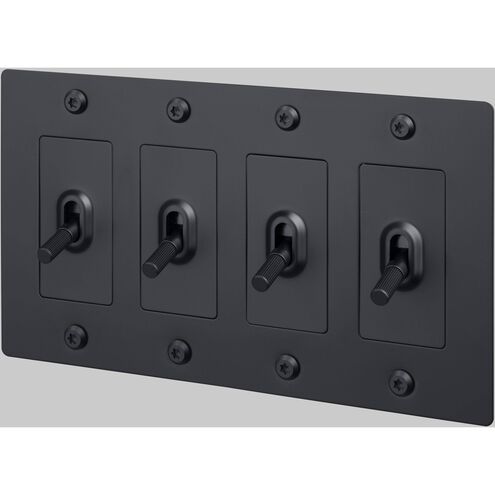 4G Toggle 120-277 Black Light Switch