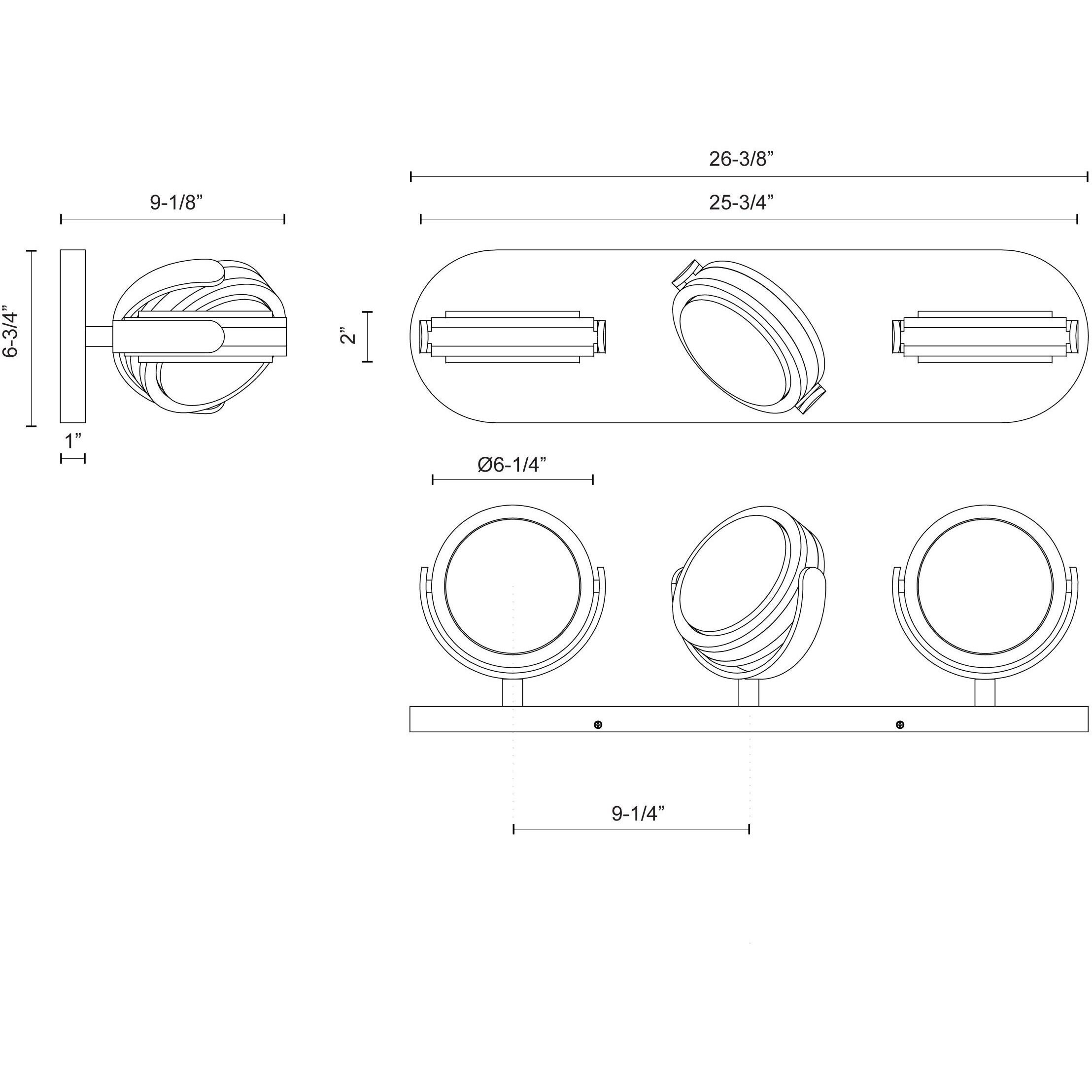 Blanco LED 25.75 inch Urban Bronze Bath Vanity Light Wall Light in Urban Bronze and Alabaster