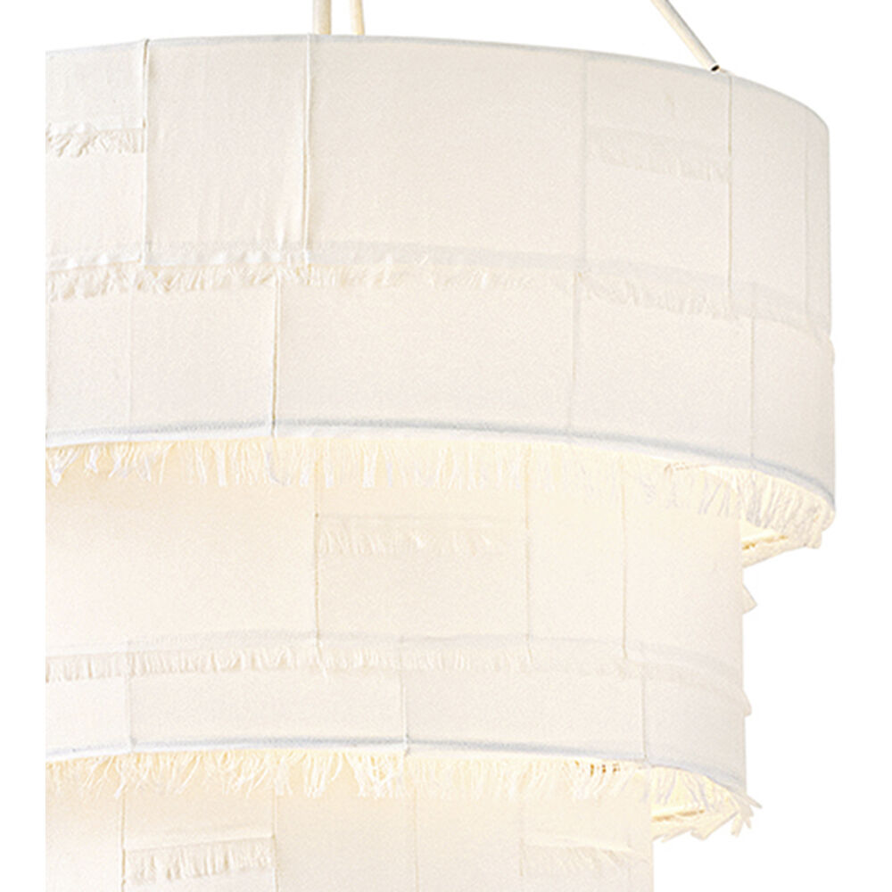 Lisa McDennon Baya 10 Light 30 inch Textured Plaster Chandelier Ceiling Light, Multi Tier