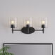 Solventa 3 Light 23.5 inch Matte Black Bathroom Vanity Light Wall Light