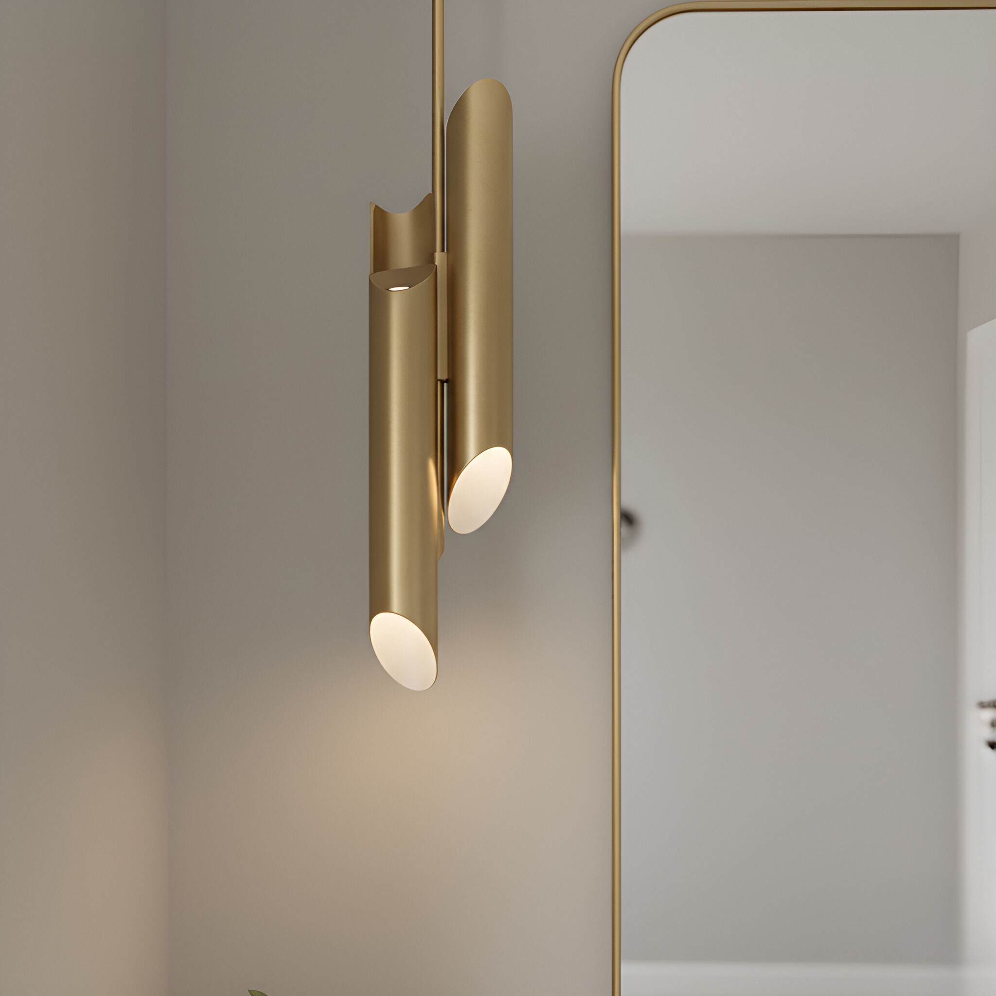 Manelis LED 5.5 inch Brushed Gold Mini Pendant Ceiling Light