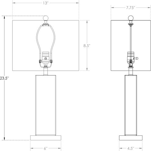 Waterloo 23.5 inch 100.00 watt Hand-Etched Ice Table Lamp Portable Light
