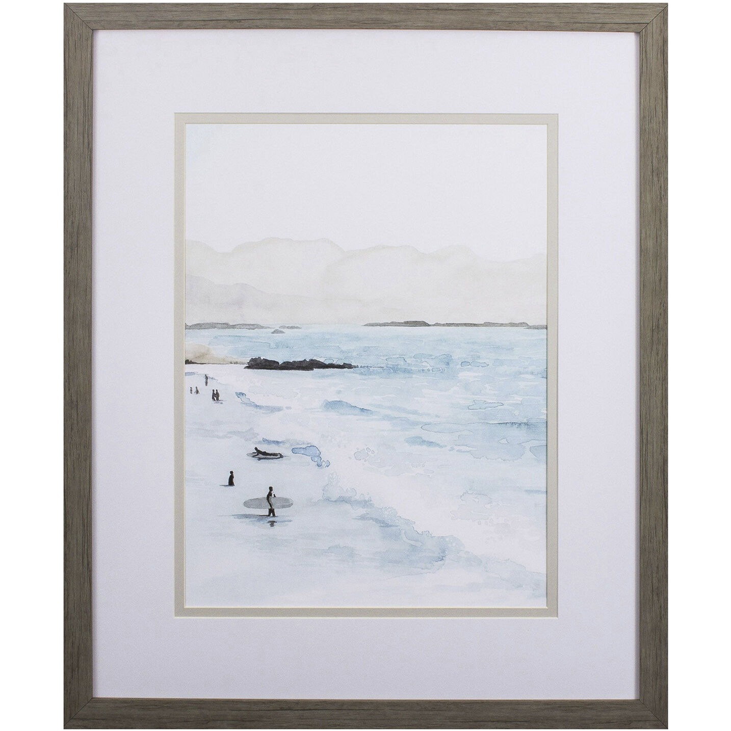In the Surf Blue and Gray and Teal Framed Art, Propac