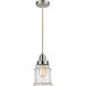 Winchester Canton 1 Light 8 inch Satin Nickel Mini Pendant Ceiling Light in Rope, Winchester
