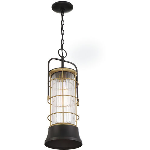 Rivamar 1 Light 8 inch Gold and Black Outdoor Pendant