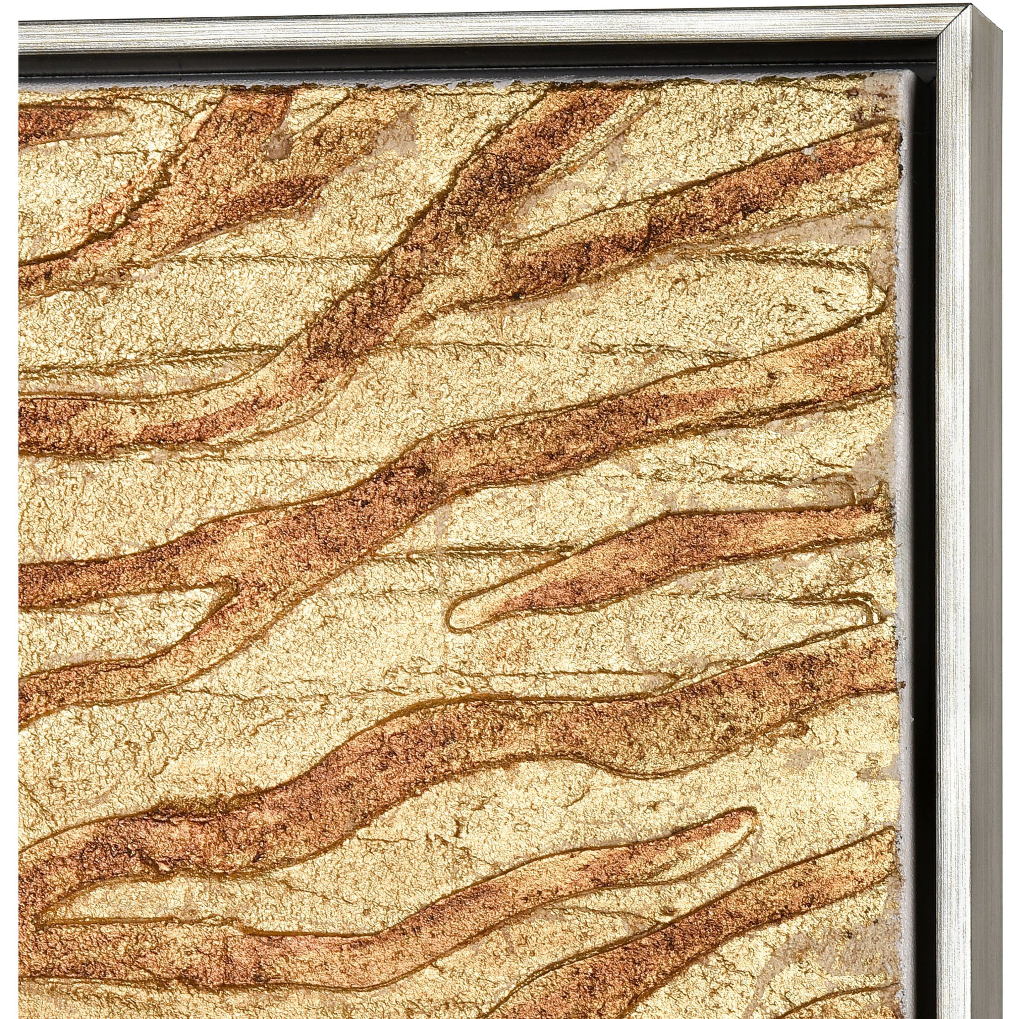 Prowess Gold with Bronze and Silver Framed Wall Art