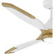Aileron 60 inch Matte White with Heritage Brass with Matte White Blades Smart Fan
