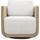 Santorini Twisted Honey and Oyster White Outdoor Swivel Lounge Chair