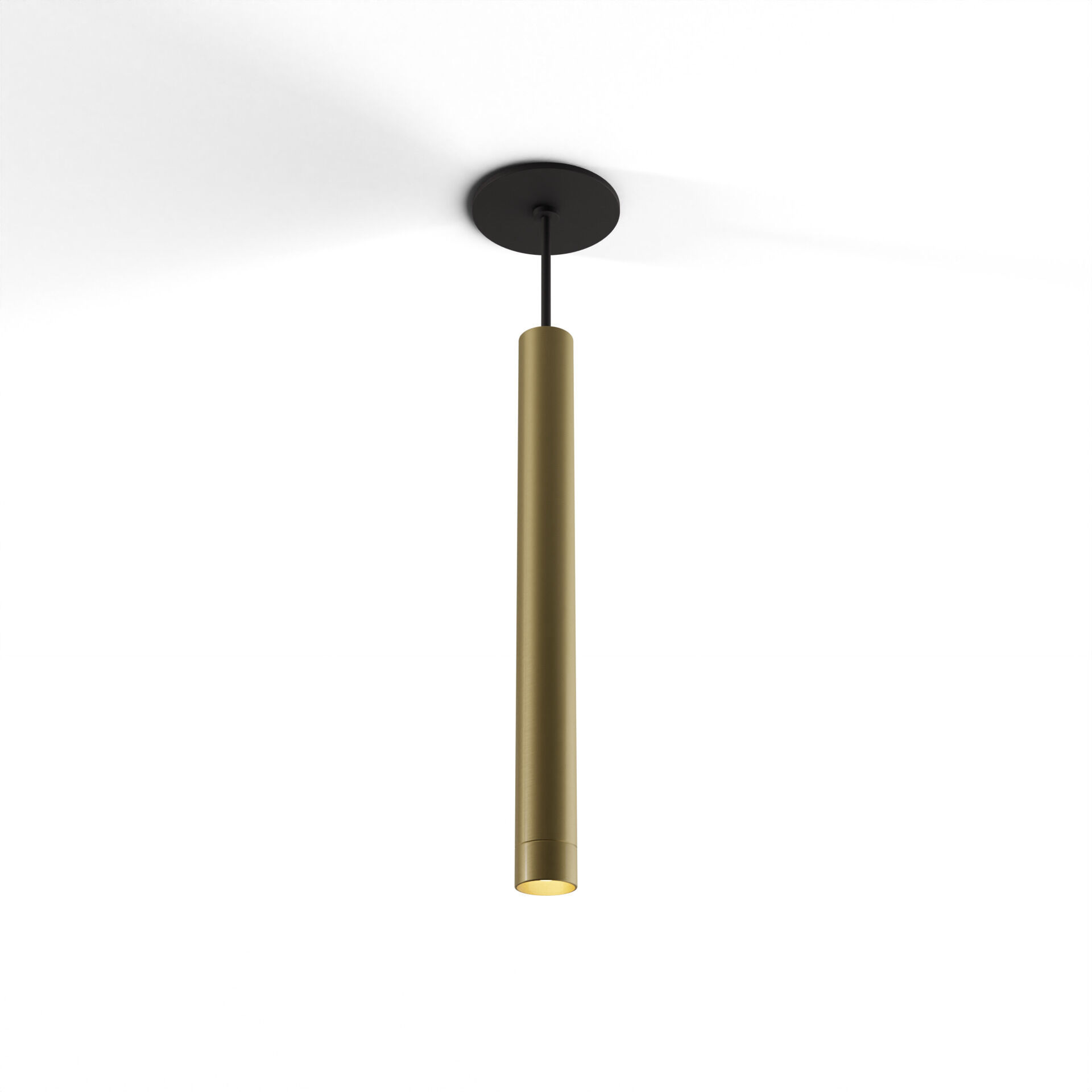 Combi LED 1.5 inch Brass Pendant Ceiling Light, Suspension / Flush Mount 2-in-1