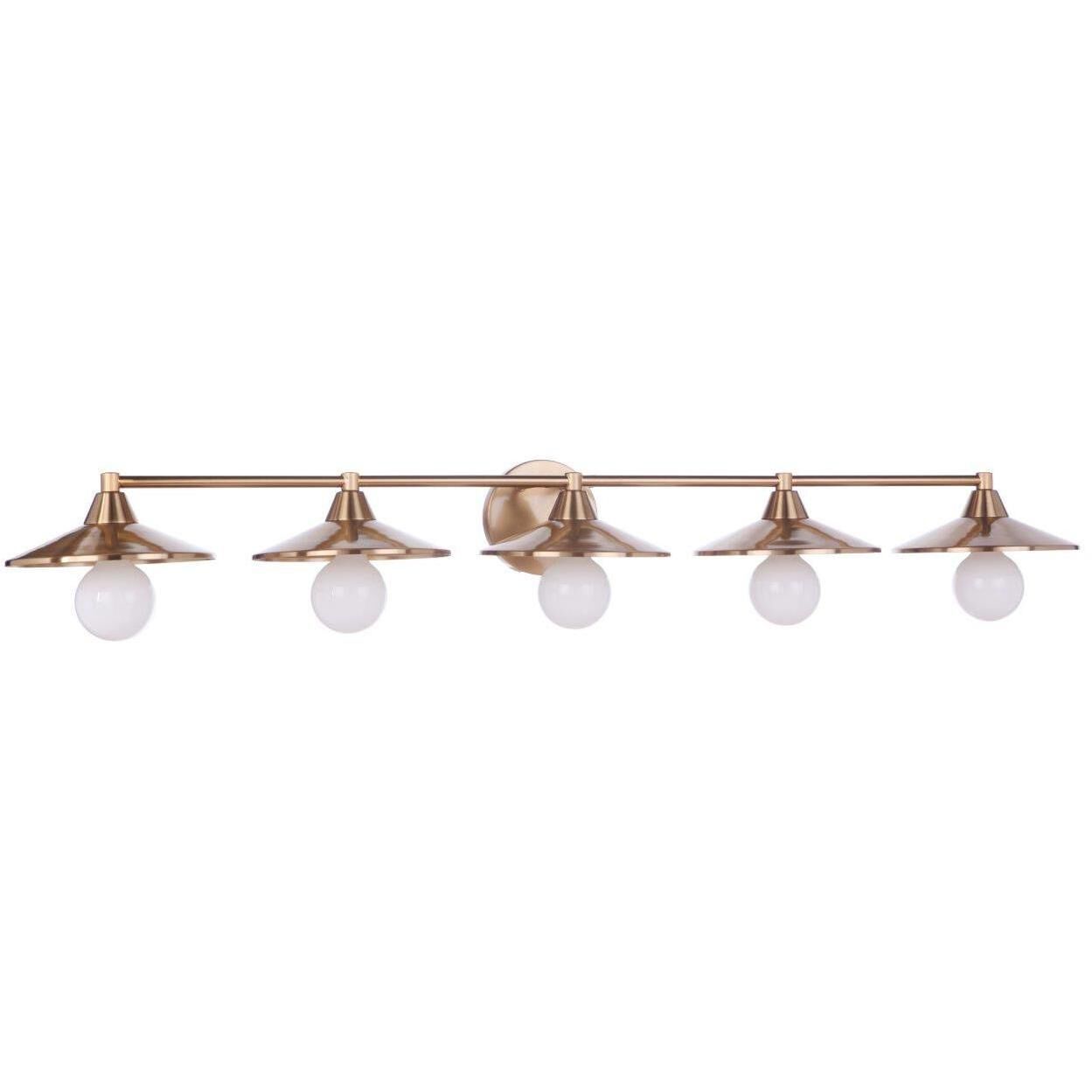 Isaac LED 46 inch Satin Brass Vanity Light Wall Light