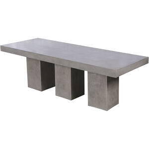 Kingston 94 X 35 inch Polished Concrete Outdoor Dining Table
