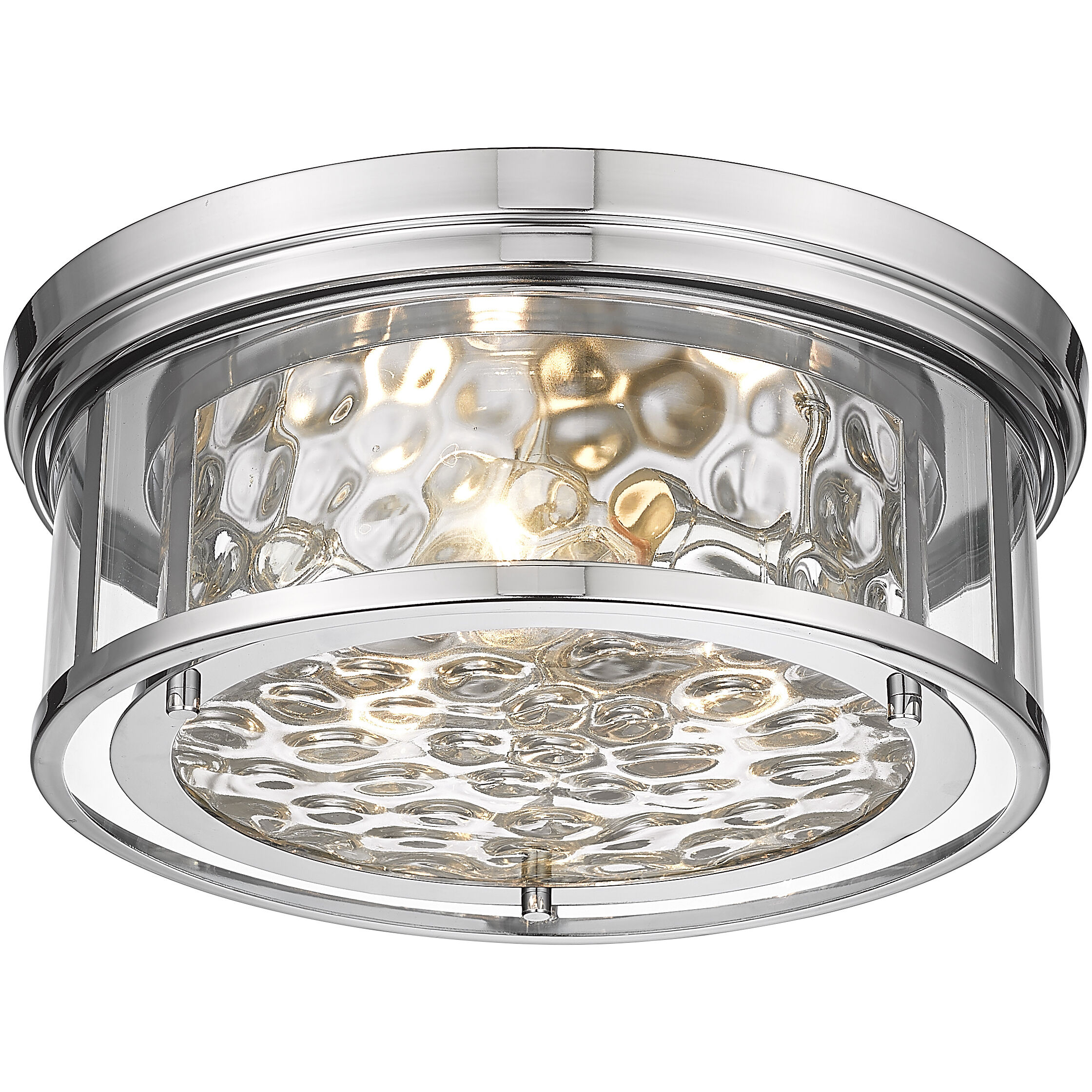 Clarion 3 Light 16 inch Polished Nickel Flush Mount Ceiling Light