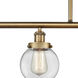 Ballston Beacon LED 48 inch Brushed Brass Island Light Ceiling Light in Clear Glass