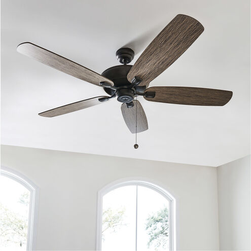 Colony 60 60 inch Aged Pewter with Light Grey Weathered Oak Blades Ceiling Fan