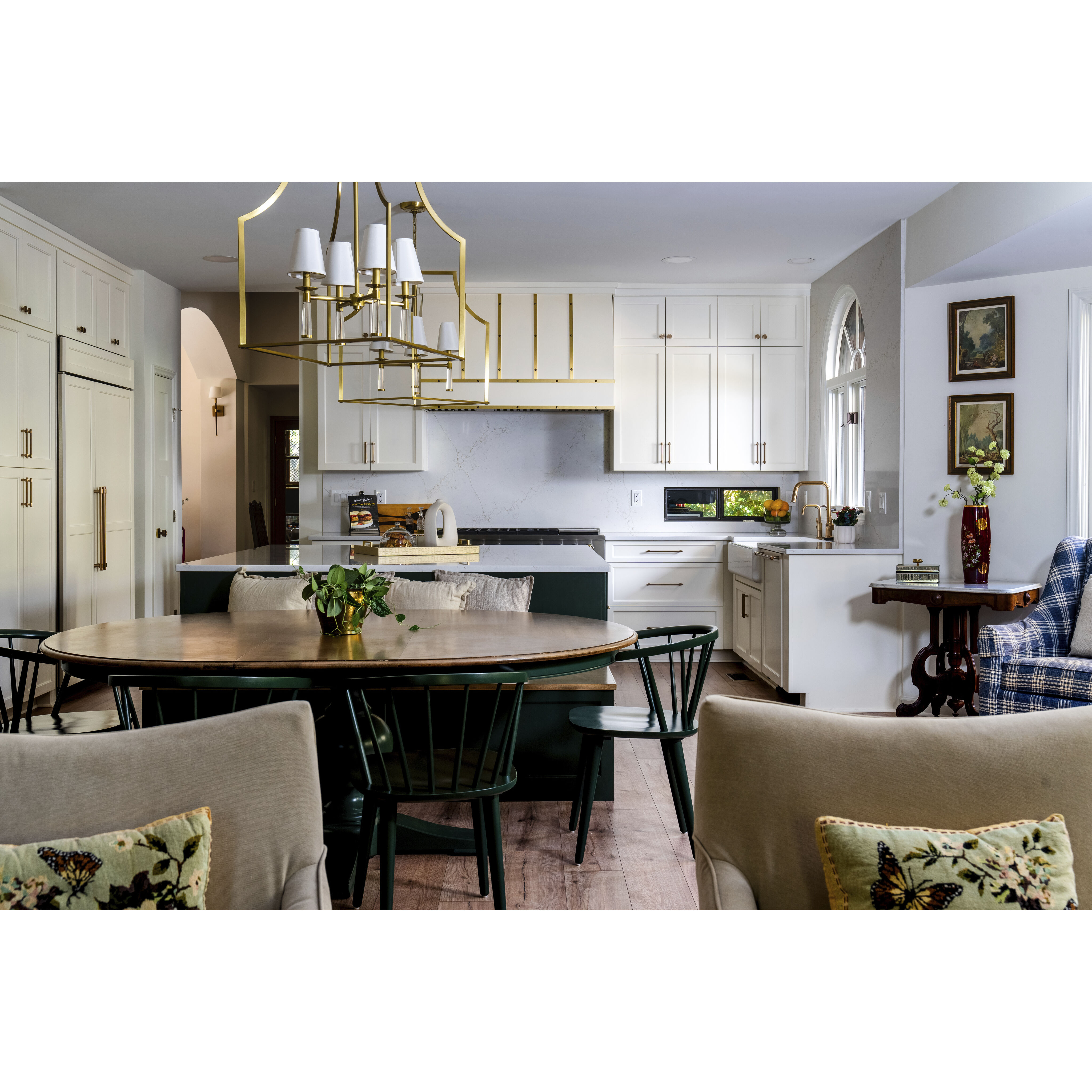 Baxter 4 Light 22 inch Aged Brass Lantern Chandelier Ceiling Light