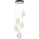Chrysalis 5 Light 16.1 inch Sterling Pendant Ceiling Light in White Crystal, Large