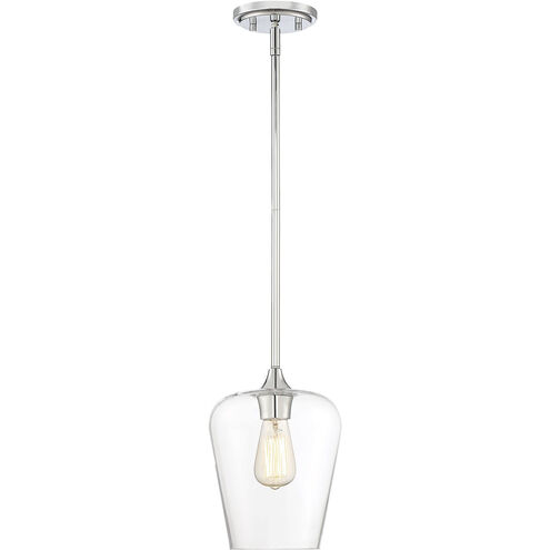 Octave 1 Light 8 inch Polished Chrome Pendant Ceiling Light, Essentials