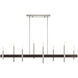 Denmark 8 Light 9 inch Brushed Nickel with Bronze Accents Chandelier Ceiling Light