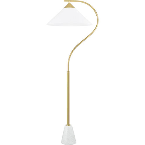 Bianca 63 inch 25.00 watt Aged Brass Floor Lamp Portable Light