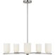 Neblina 5 Light 27.5 inch Brushed Nickel Chandelier Ceiling Light in Incandescent
