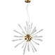 Spiritus LED 28 inch White with Aged Brass Chandelier Ceiling Light