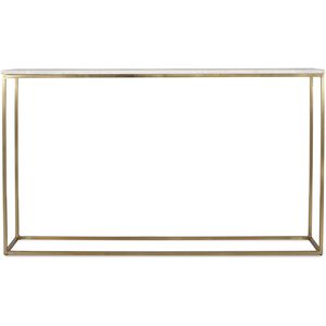 Redmond 52 inch Brass and White Marble Sofa Counter Table