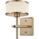 Utica LED 8 inch Satin Brass Vanity Light Wall Light