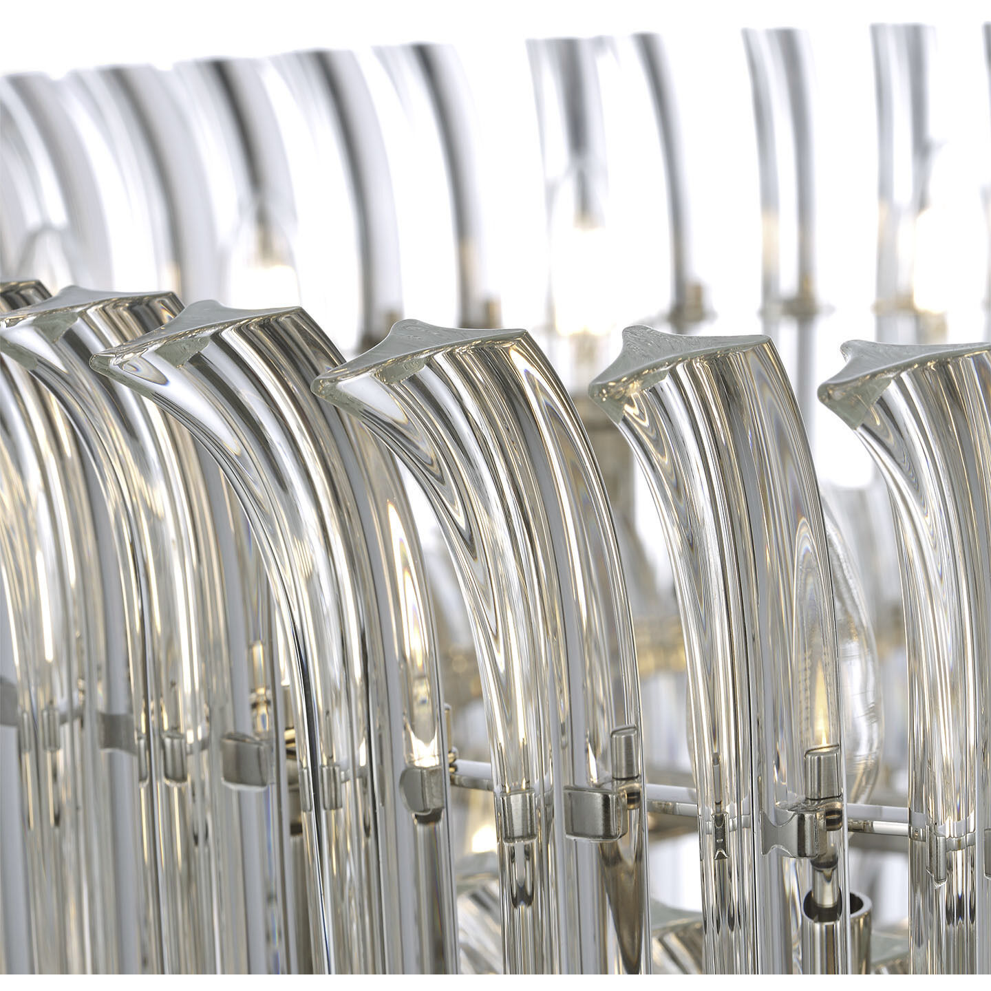 AERIN Rhine LED 34 inch Polished Nickel Three Tier Chandelier Ceiling Light