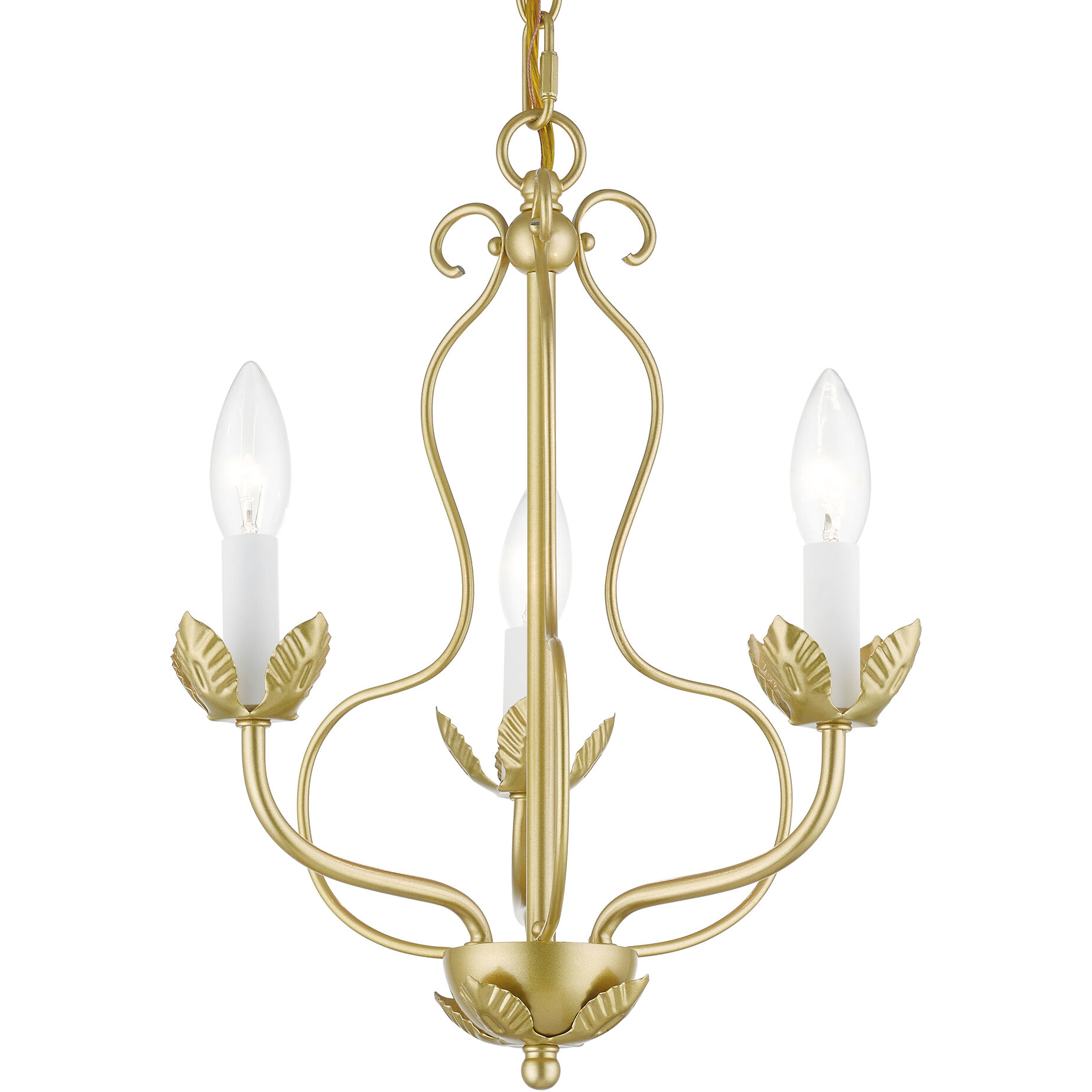 Katarina 3 Light 13 inch Soft Gold Chandelier Ceiling Light
