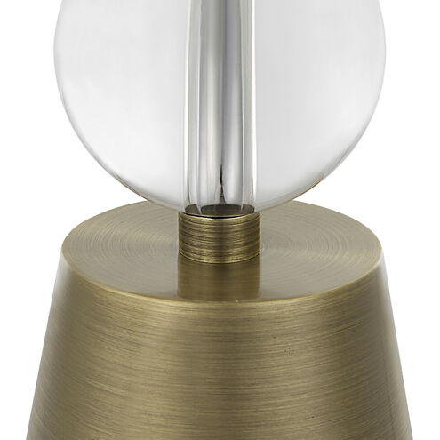 Annily 36.75 inch 150.00 watt Crystal and Antiqued Brass Table Lamp Portable Light
