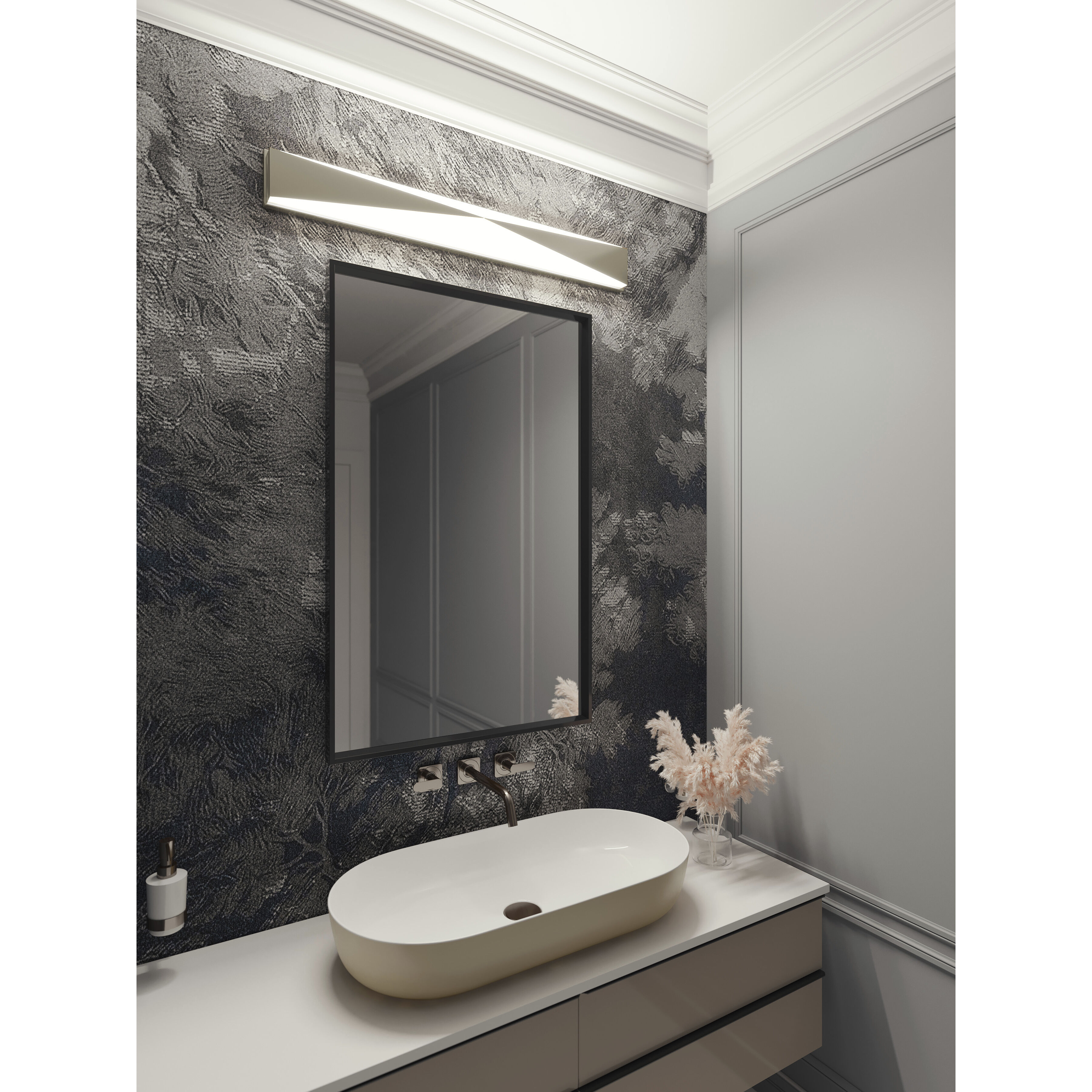 Novara LED 25 inch Satin Nickel Vanity Light Wall Light