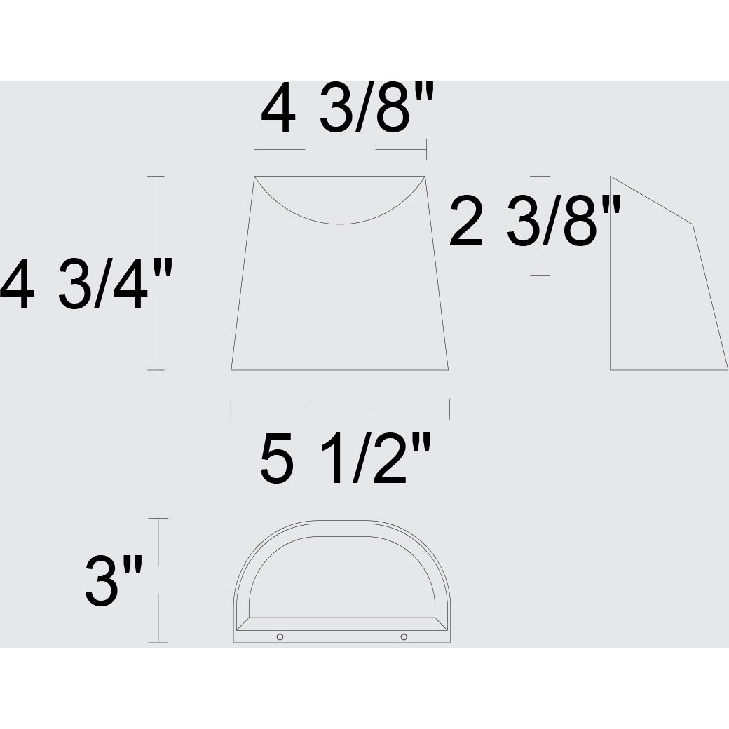 Ambit LED 4.75 inch Sand Black Outdoor Wall Sconce