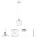 Ballston Athens Water Glass 1 Light 8 inch Polished Nickel Mini Pendant Ceiling Light