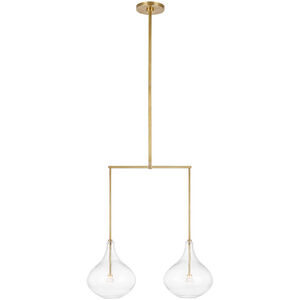 Champalimaud Lomme LED 25.75 inch Soft Brass Linear Chandelier Ceiling Light, Small