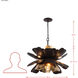 Botanic Panic 13 Light 36 inch Dark Bronze and French Gold Pendant Ceiling Light