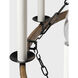 Chapman & Myers Darlana5 LED 52.25 inch Aged Iron and Natural Rattan Two Tier Chandelier Ceiling Light, Extra Large