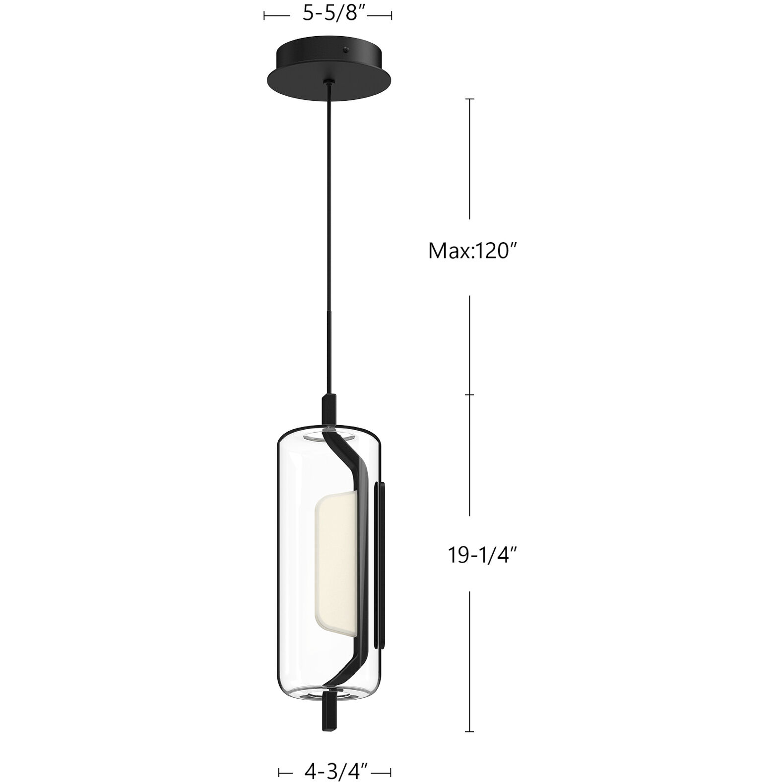 Hilo Pendant Ceiling Light in Black