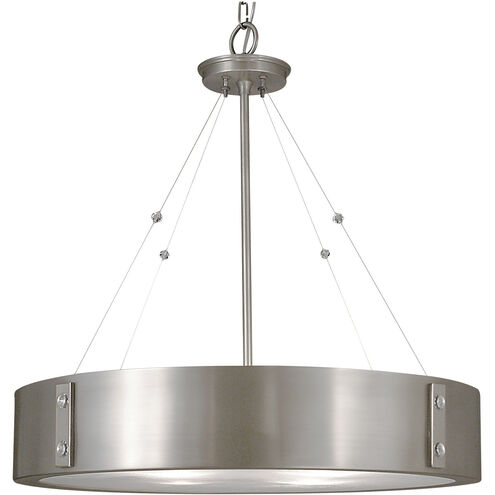 Oracle 4 Light 23 inch Satin Pewter with Polished Nickel Accents Dining Chandelier Ceiling Light