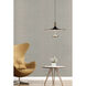 Ballet LED 20 inch Antique Brass and Onyx Black Pendant Ceiling Light