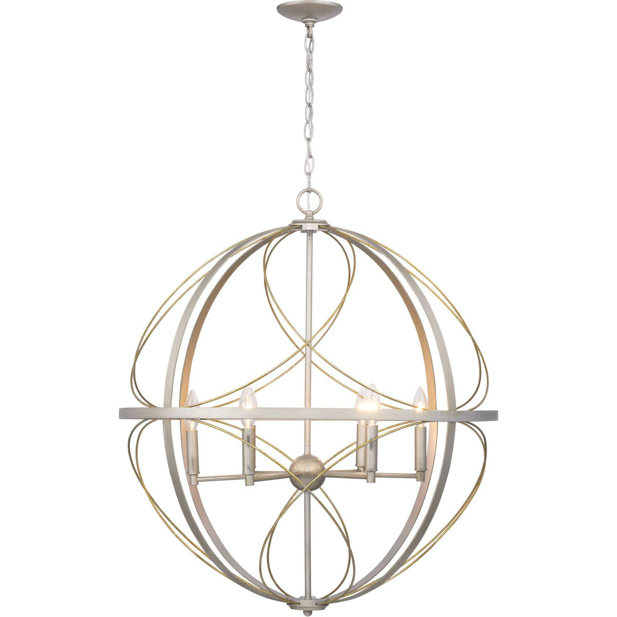 Brandywine 6 Light Silver Ridge Pendant Ceiling Light