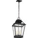 C&M by Chapman & Myers Falmouth 4 Light 12 inch Dark Weathered Zinc Outdoor Hanging Lantern
