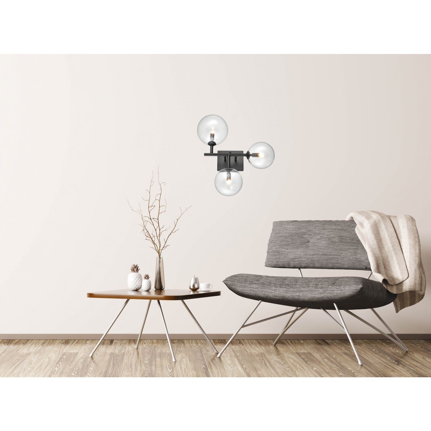 Delilah Wall Sconce Wall Light in Black