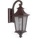 Argent II 1 Light 16 inch Aged Bronze Textured Outdoor Wall Mount, Small