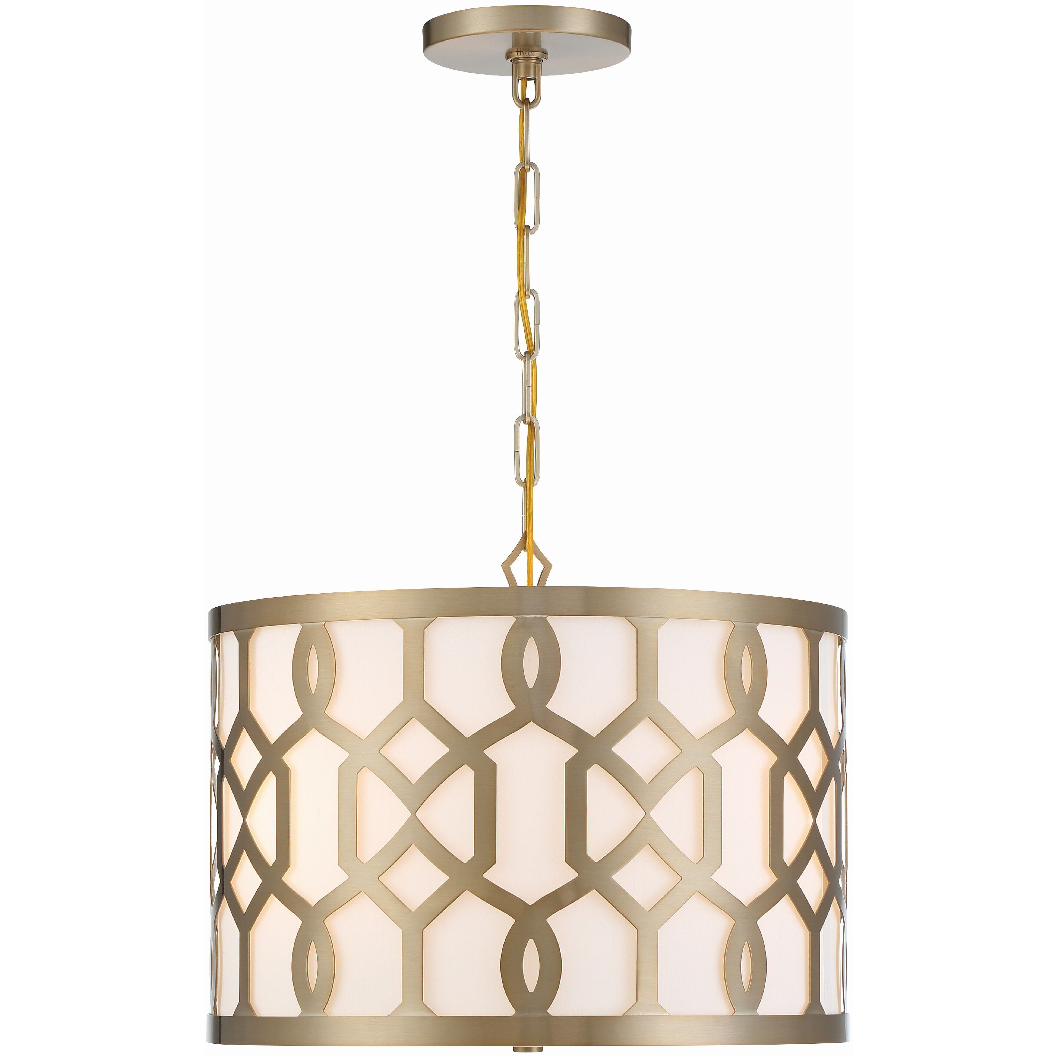 Jennings Pendant Ceiling Light in Aged Brass